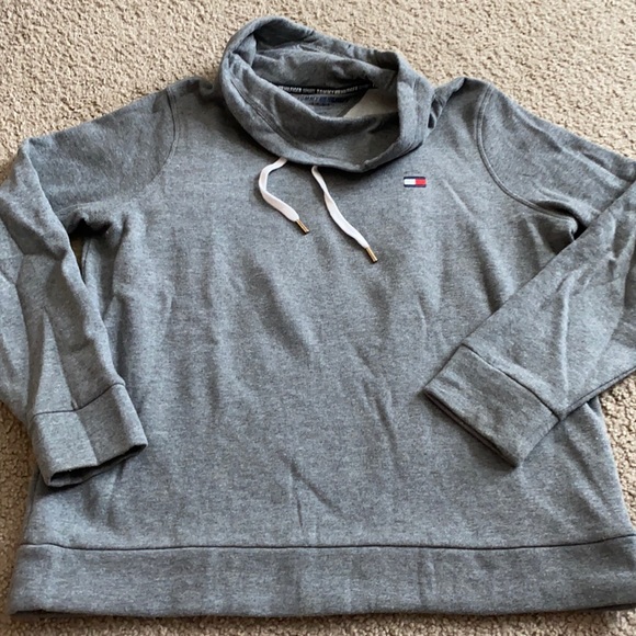 Tommy Hilfiger Sport Grey Cowl Neck Sweatshirt - Picture 1 of 5